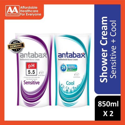 Antabax Shower Cream Refill (Cool+Sensitive) 850mL X 2