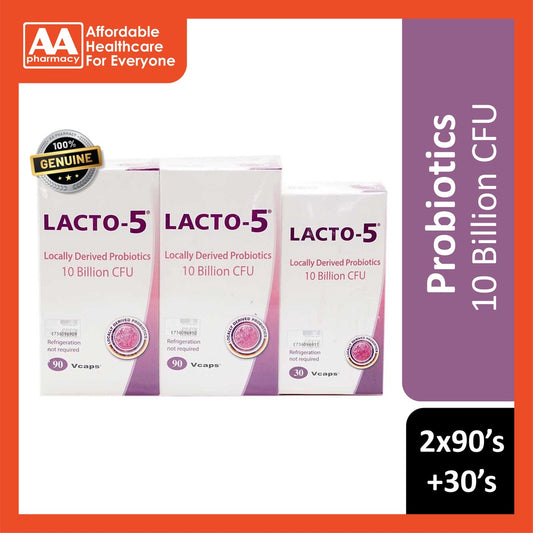 THC Lacto-5 Vegecaps Value Pack (2X90's+30's)