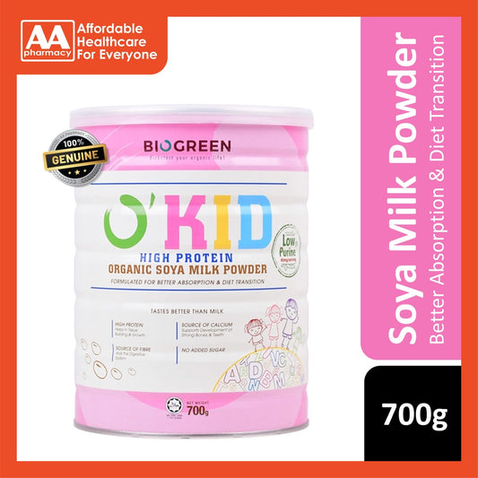 Biogreen O'kid High Protein Organic Soya Milk Powder 700g