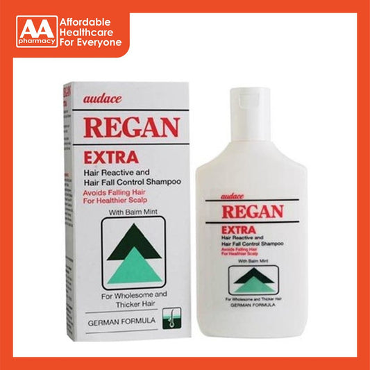 Audace Regan Extra Hair Reactive And Hair Fall Control Shampoo 200mL (With Balm Mint)