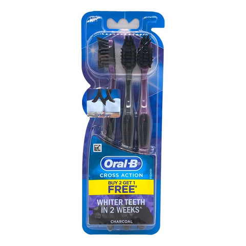 Oral-B Cross Action Charcoal 3's Blister