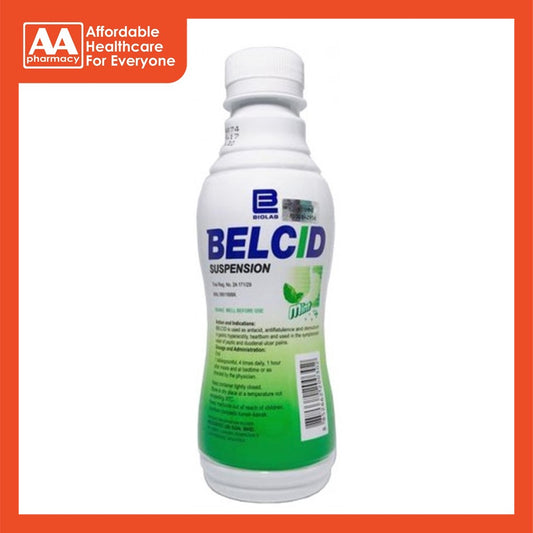 Belcid Antacid Suspension 240mL (Mint)