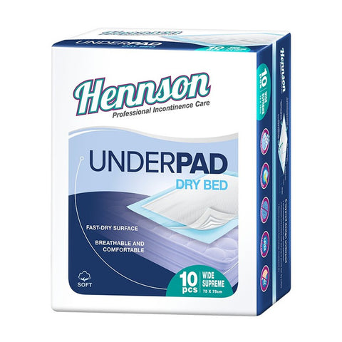 Hennson Dry Bed Underpad 75cm X 75cm (10's)