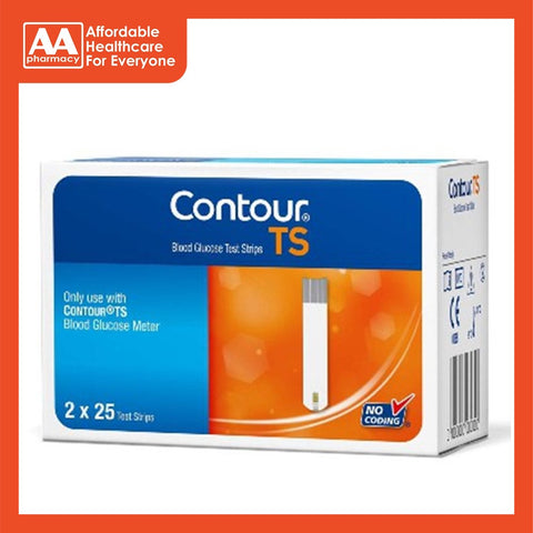 Contour Ts Blood Glucose Test Strips 2x25's