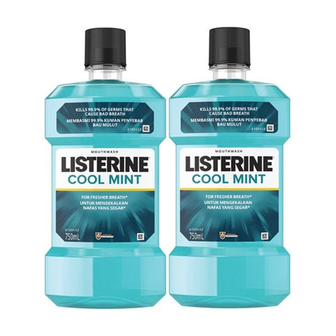 Listerine Cool Mint Mouthwash 2x750mL