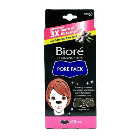 Biore Pore Pack Black Bamboo Charcoal 10's