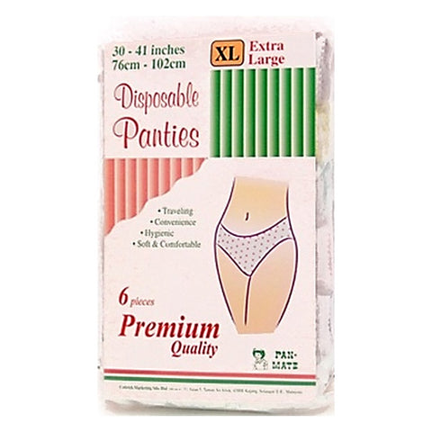 Pan-Mate Premium Disposable Panties (Size: XL) 6's