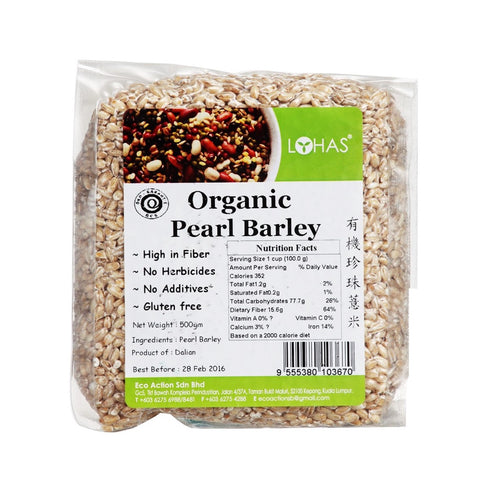 Lohas Organic Pearl Barley 500g