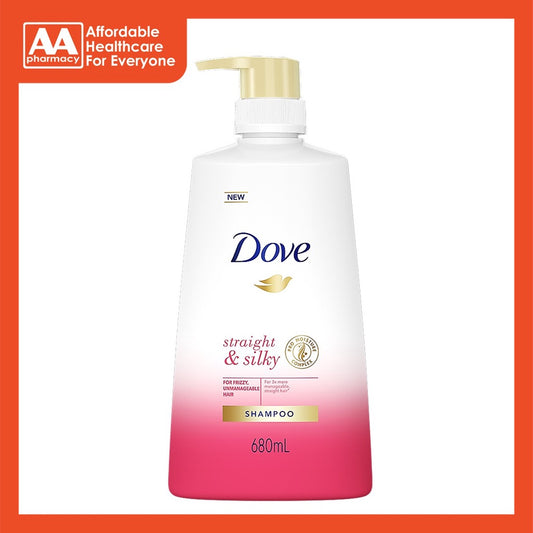 Dove Straight & Silky Shampoo 680mL