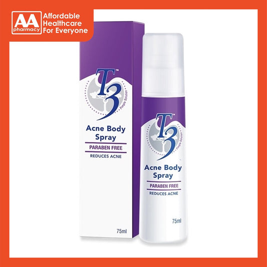 T3 Acne Body Spray 75mL (Reduces Acne)