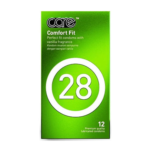 Care 28 Comfort Fit Premium Quality Lubricated Condoms 12's
