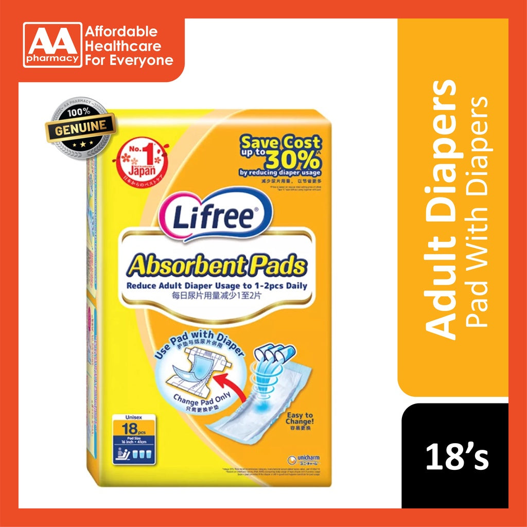 Lifree Absorbent Pads (18's) Comfortable For Long Use – AA Pharmacy