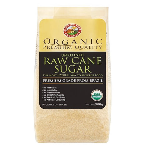 Country Farms Organic Raw Cane Sugar 900g