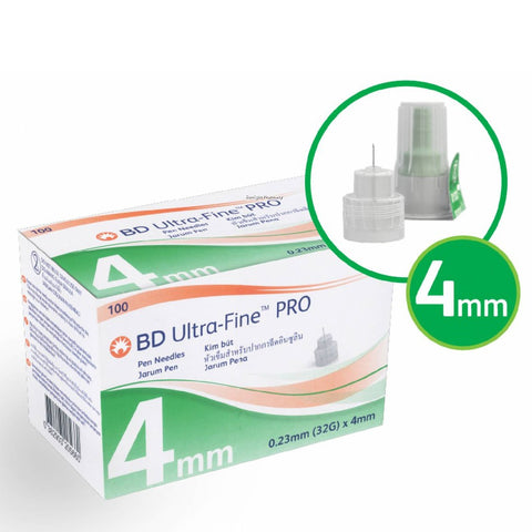 Bd Ultra-Fine Pro 4Mm Pen Needles 100's