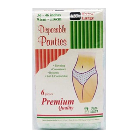 Pan-Mate Premium Disposable Panties (Size: XXL) 6's