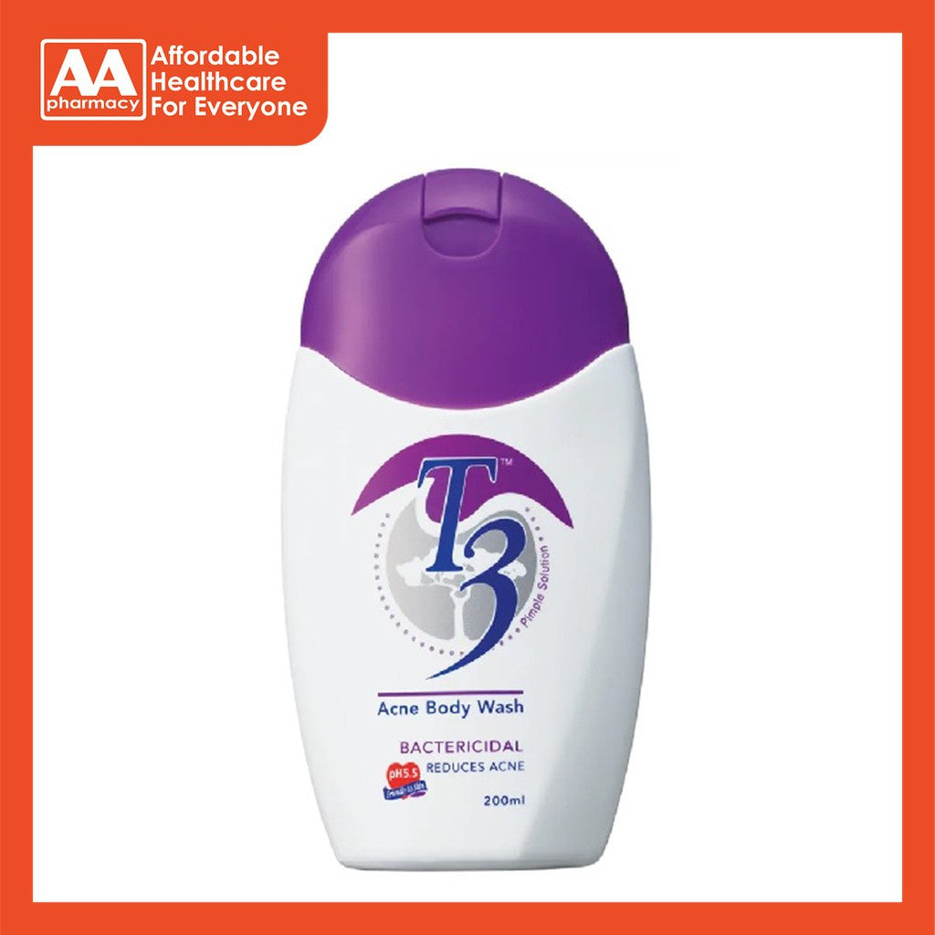 T3 Acne Body Wash 200mL AA Pharmacy