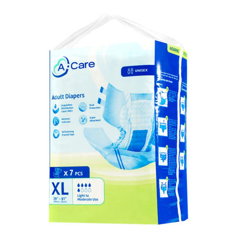 A-Care Adult Diapers Size XL 7's