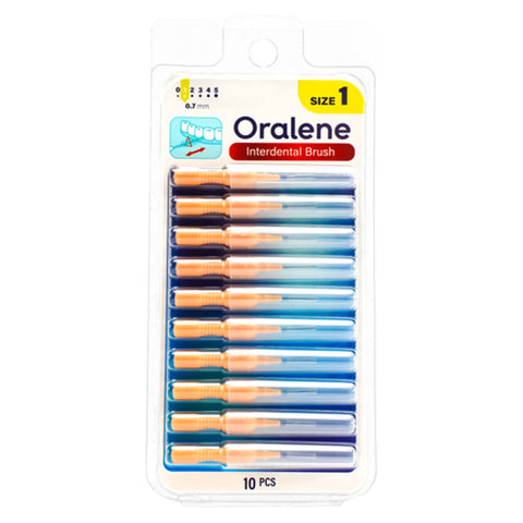 Oralene Interdental Brush Size 1 (10pcs) - Orange
