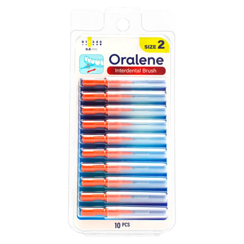 Oralene Interdental Brush Size 2 (10pcs) - Red