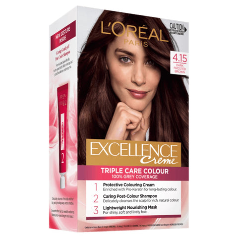 Loreal Paris Excellence Hair Creme Colour 4.15 Frosted Brown