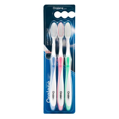 Oralene Soft Bristle Toothbrush 3's