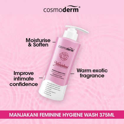 Cosmoderm Manjakani (With Kacip Fatimah and Sirih) Feminine Hygiene Wash 375mL