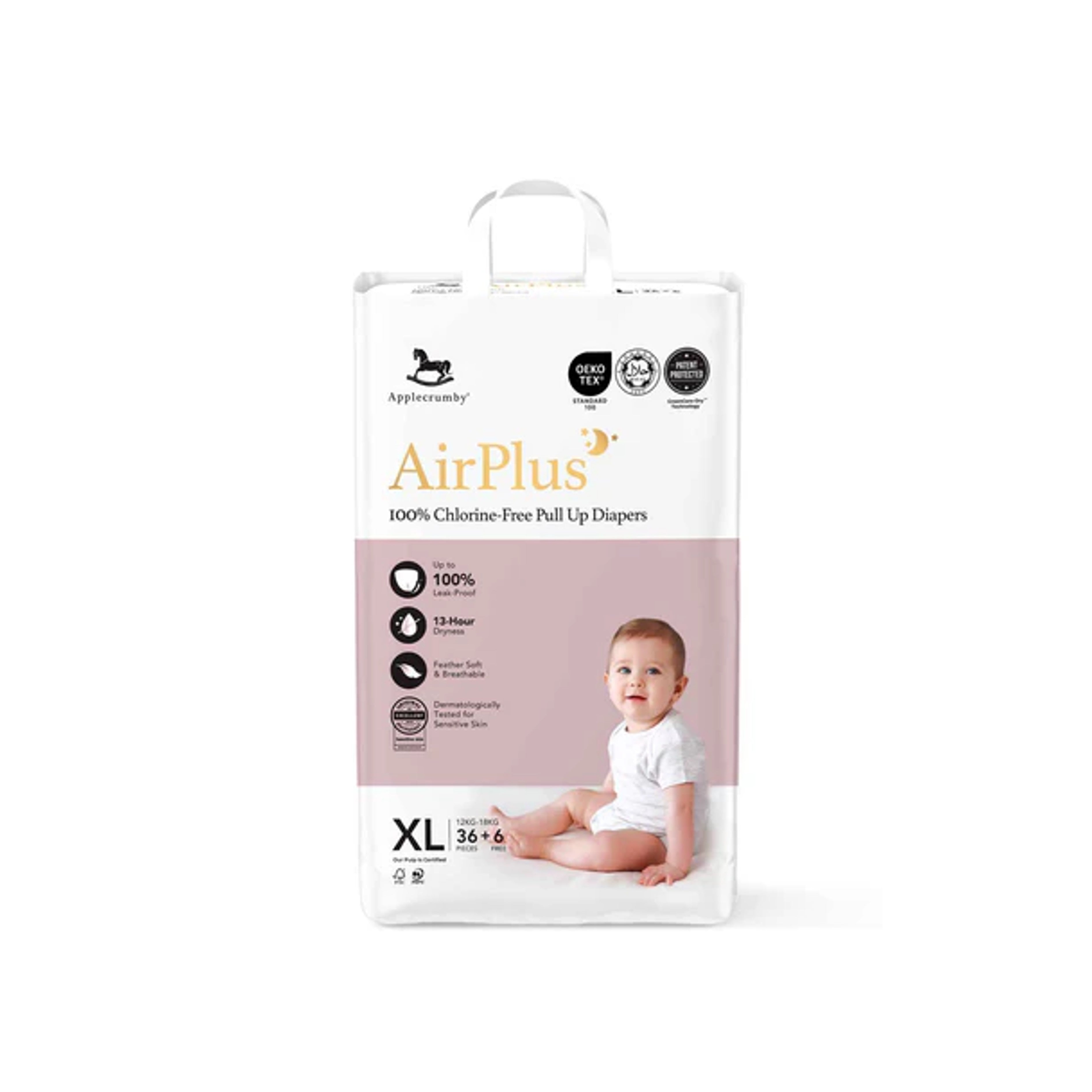 Applecrumby AirPlus Overnight Baby Pants Size XL 36's+6's (For 12-18kg)