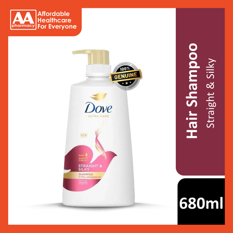 Dove Straight & Silky Shampoo 680mL