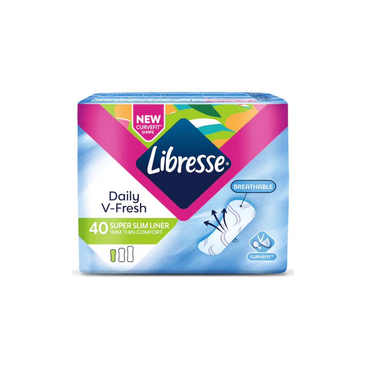 Libresse Liner (Daily V-Fresh, Super Slim 1mm Thin Comfort) 40's
