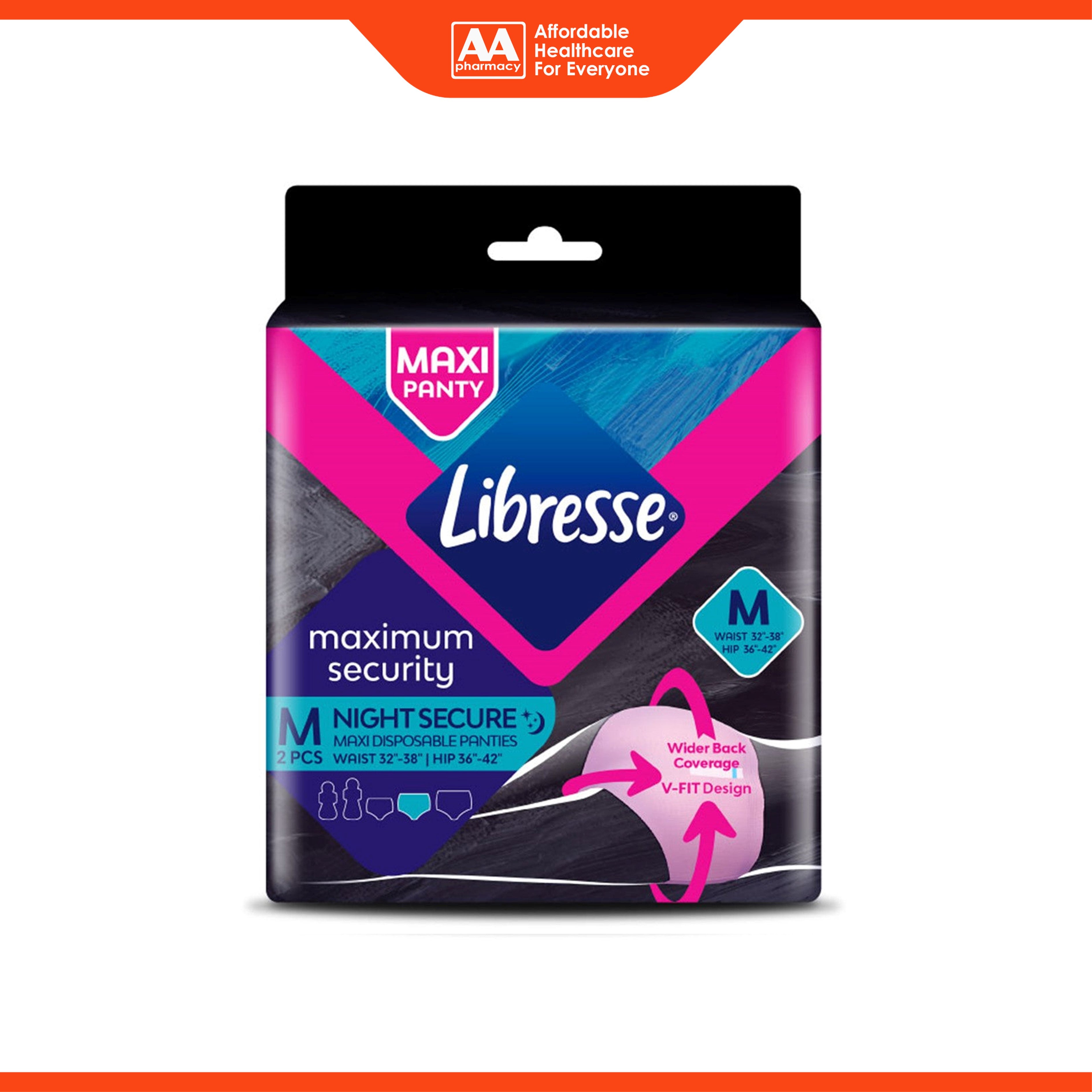 Libresse Maxi Disposable Panties (Size M, Hip 36- 42) 2's