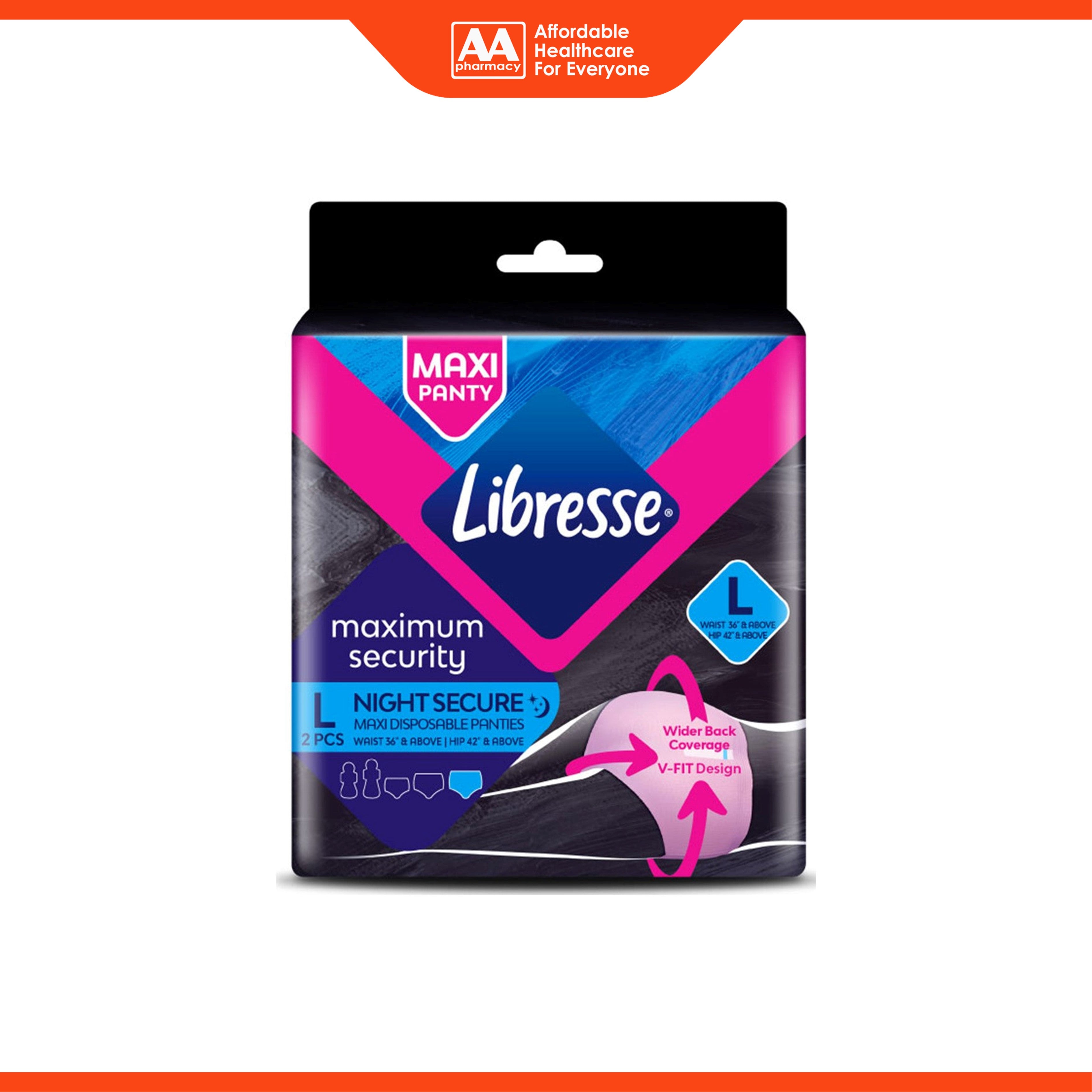 Libresse Maxi Disposable Panties (Size L, Hip 42 and Above) 2's