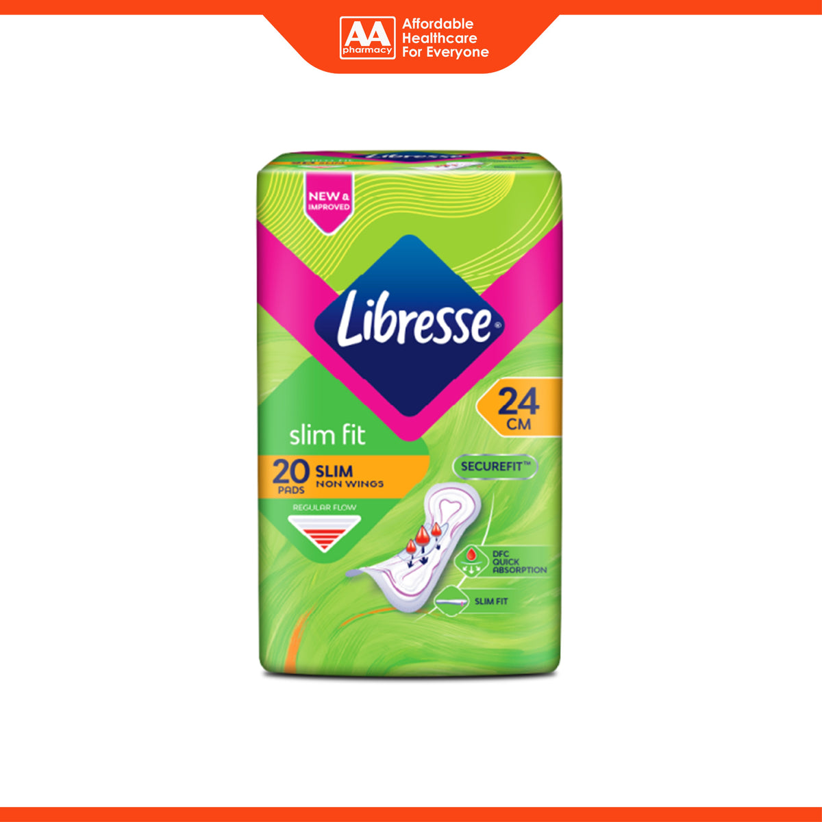 Libresse Pads (Slim Fit, 24cm Non-Wings) 20's