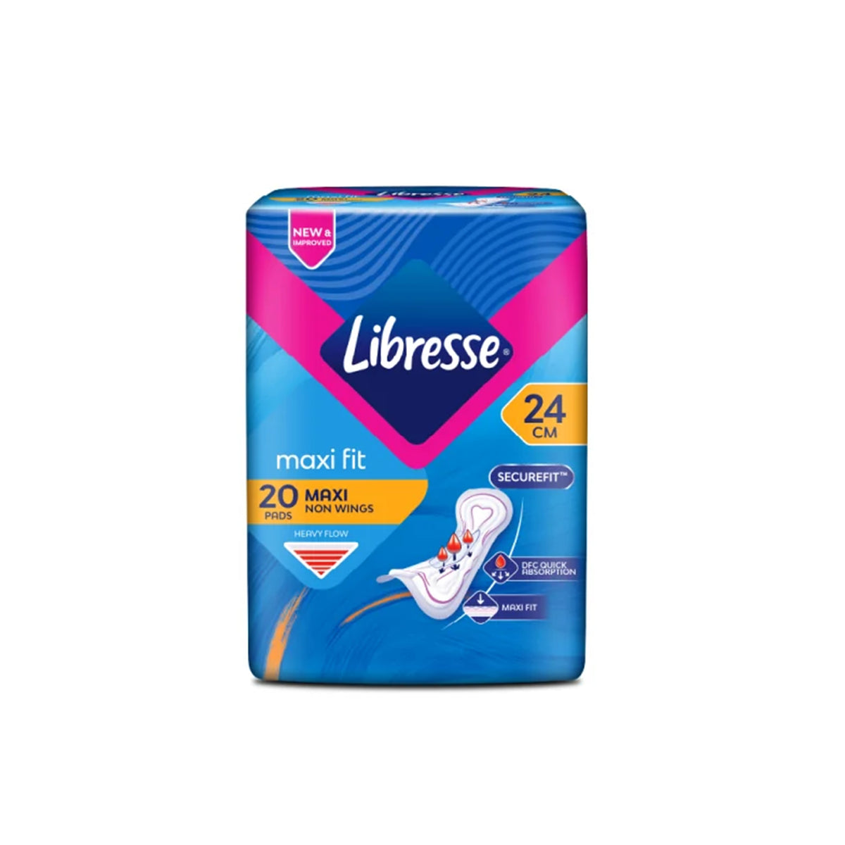 Libresse Pads (Maxi Fit, 24cm Non-Wings) 20's