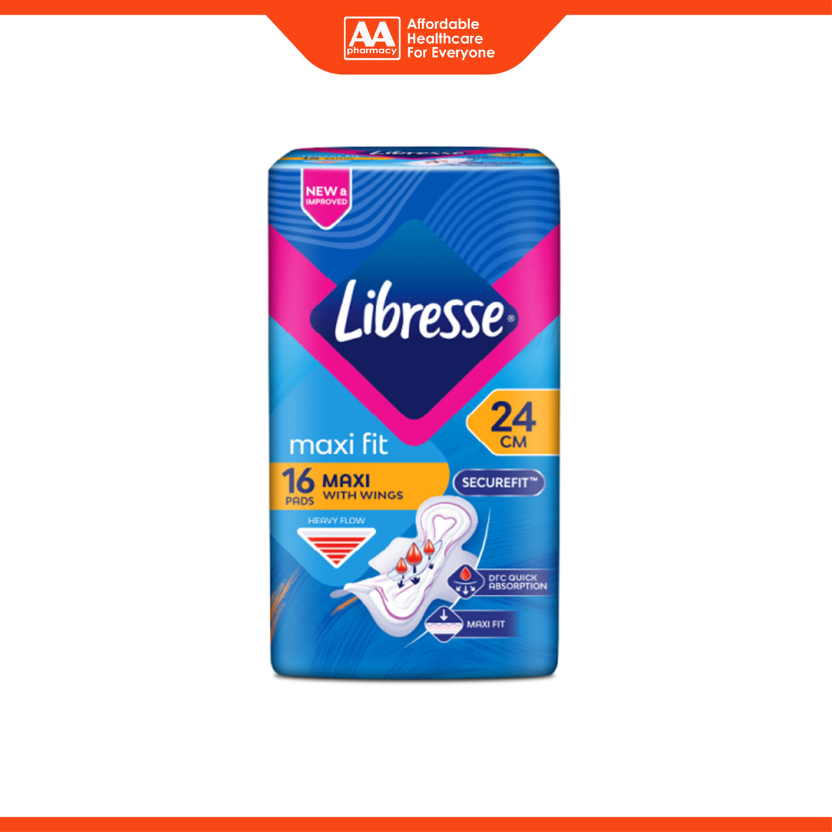 Libresse Pads (Maxi Fit, 24cm Wings) 16's