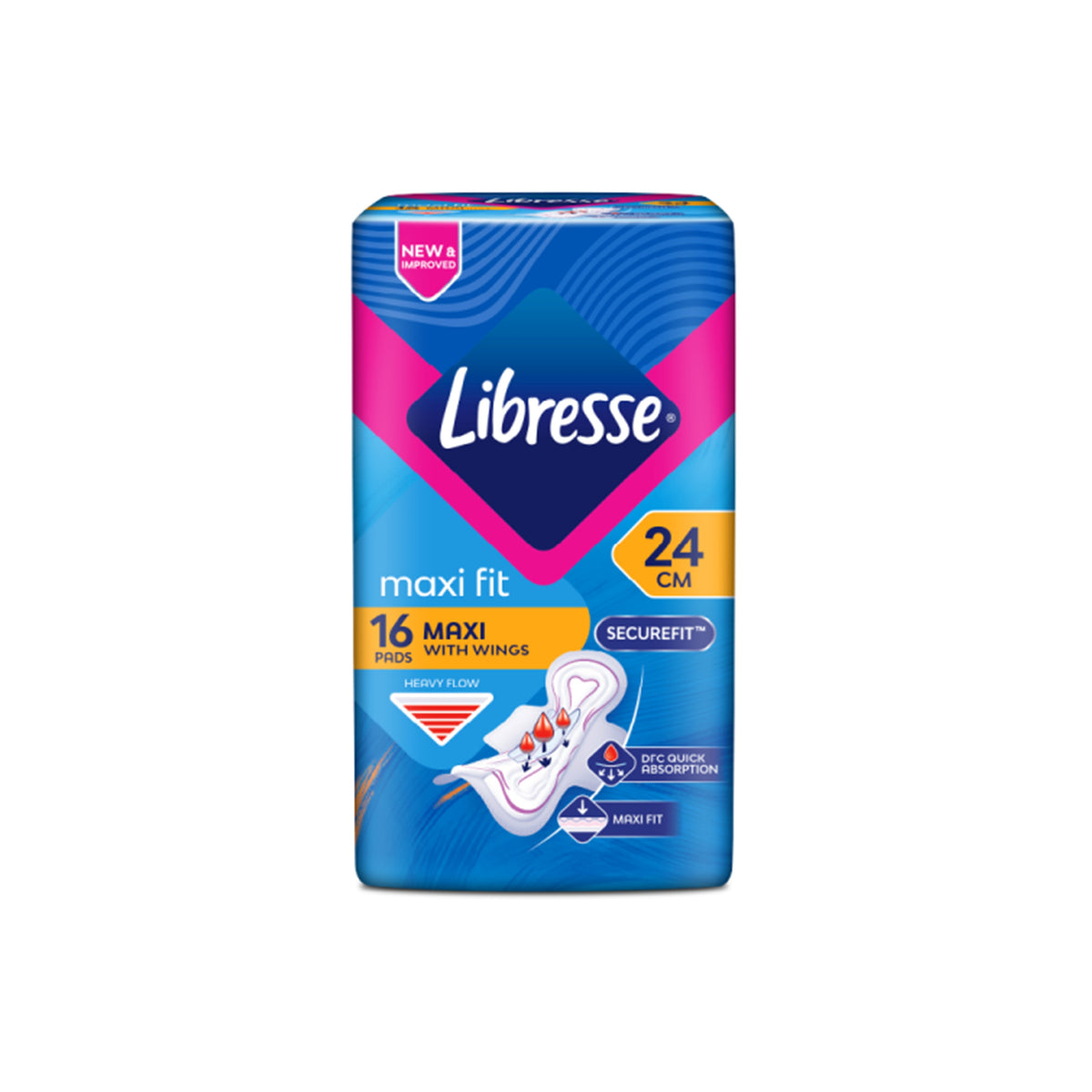 Libresse Pads (Maxi Fit, 24cm Wings) 16's