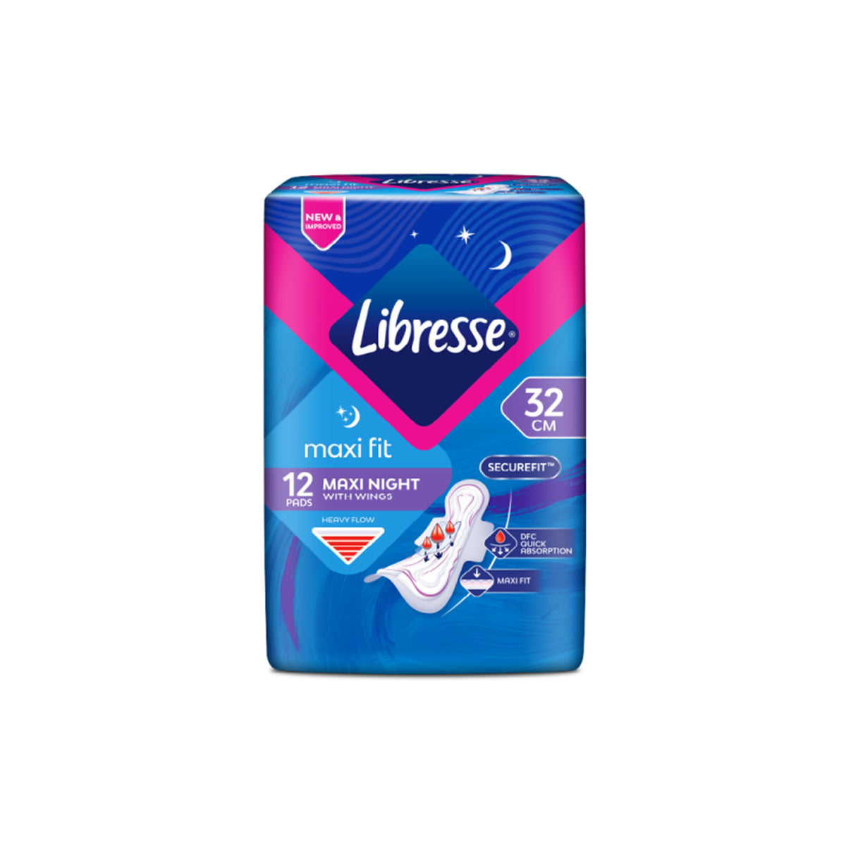 Libresse Pads (Maxi Night, 32cm Wings) 12's