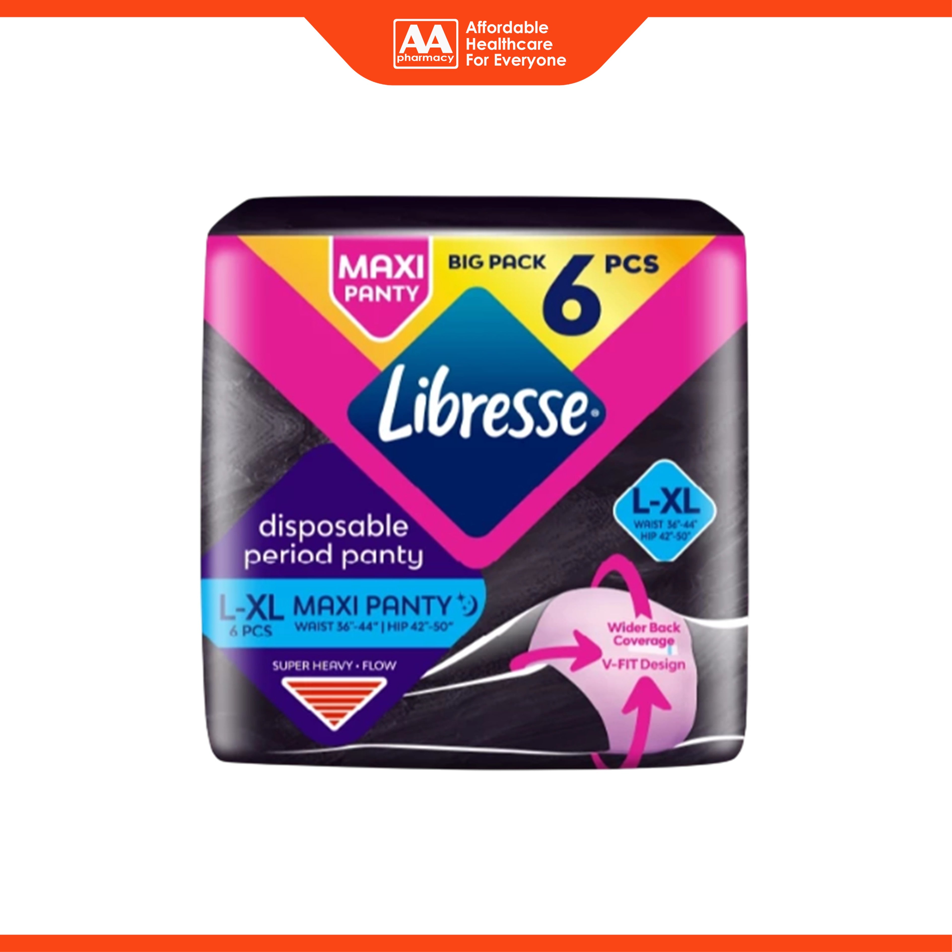 Libresse Maxi Disposable Panties (Size L-XL, Hip 42-50) 6's