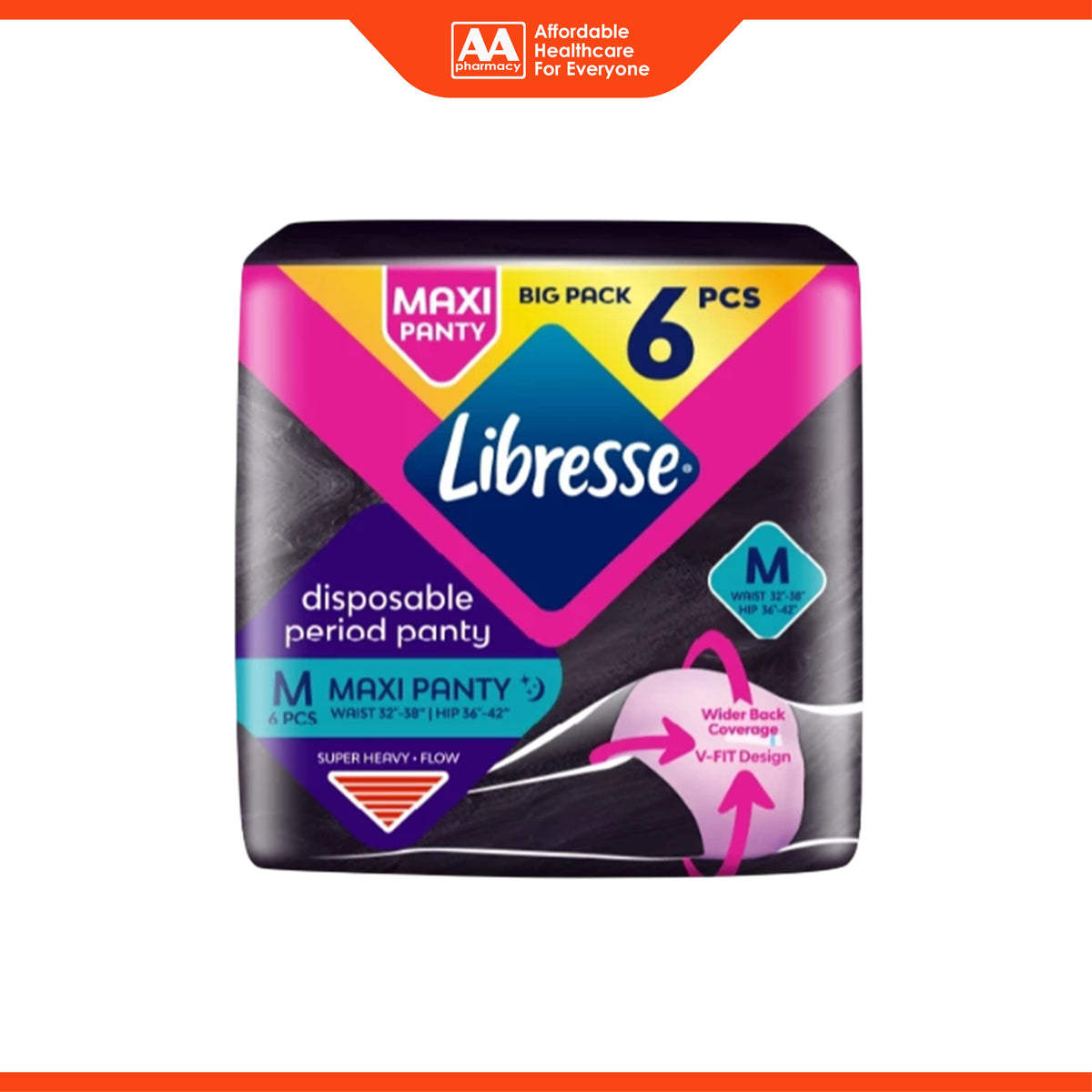 Libresse Maxi Disposable Panties (Size M, Hip 36- 42) 6's