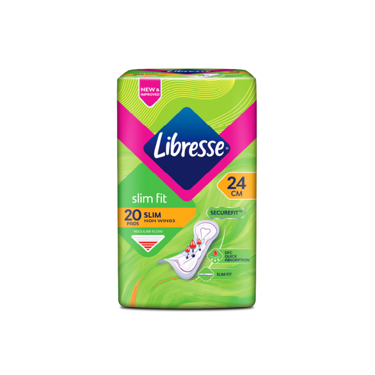 Libresse Pads (Slim Fit, 24cm Non-Wings) 20's