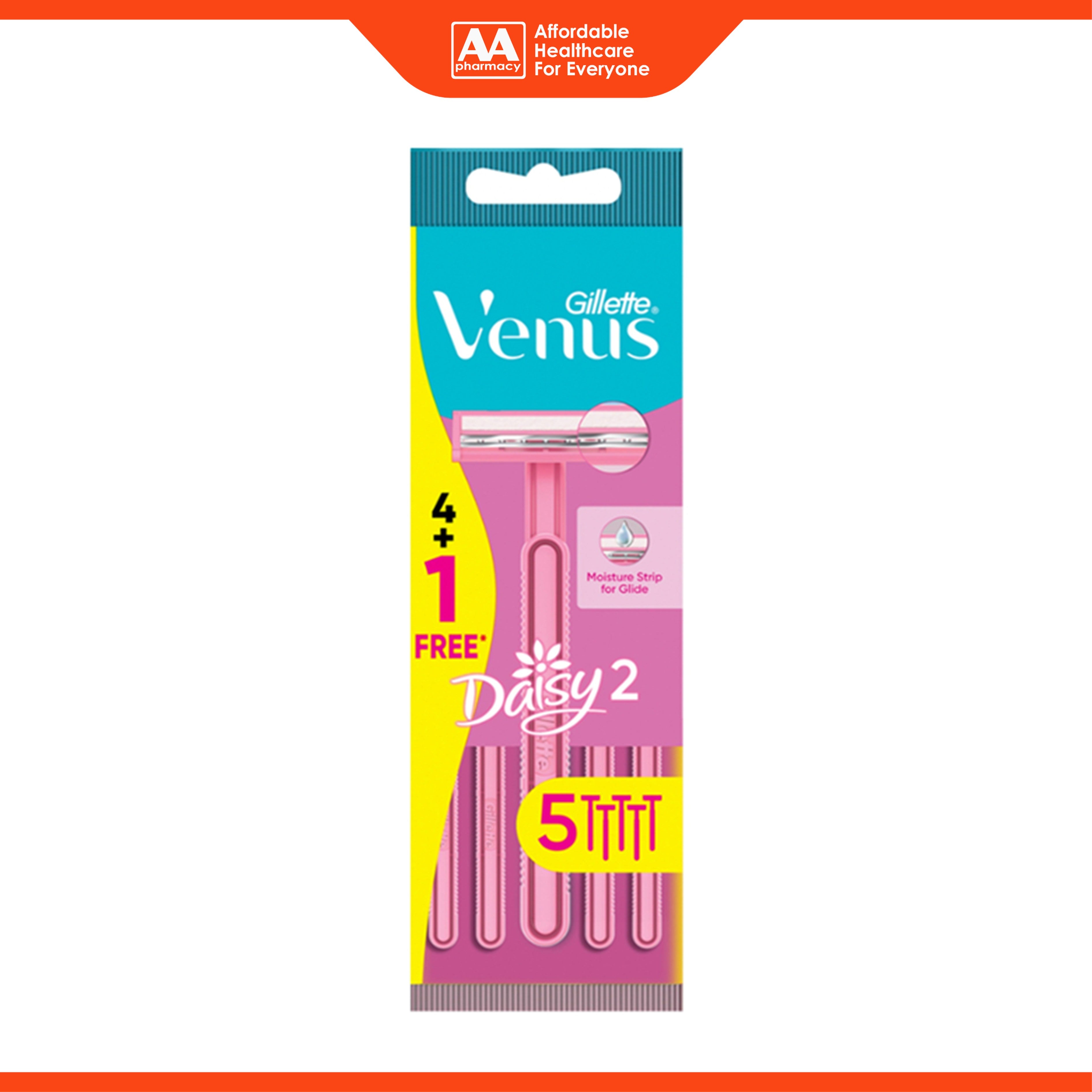 Gillette Venus Daisy 2 Disposable Razor 4+1's