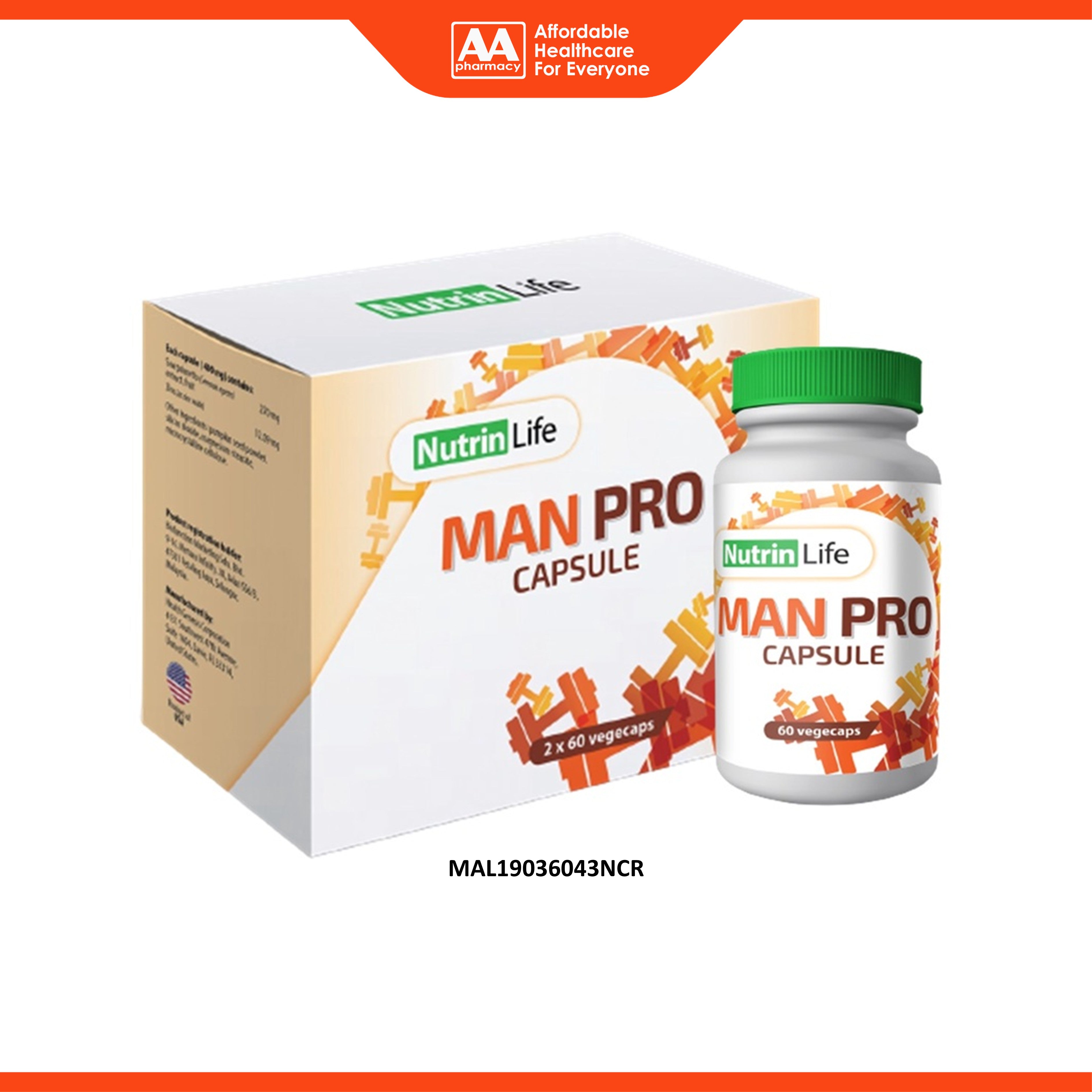 NutrinLife Man Pro Vegecapsule 3x60's