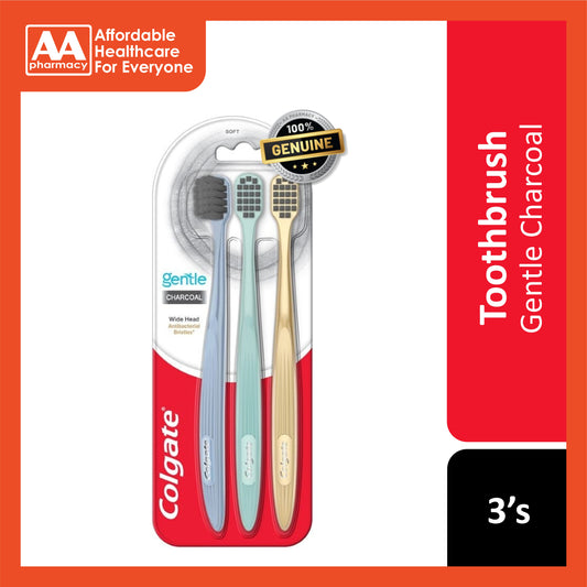 Colgate Toothbrush (Gentle Charcoal, Soft) 3's