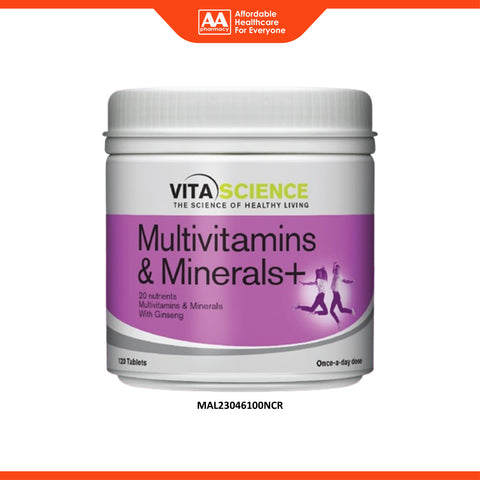VitaScience Multivitamins and Minerals+ Tablet 120's