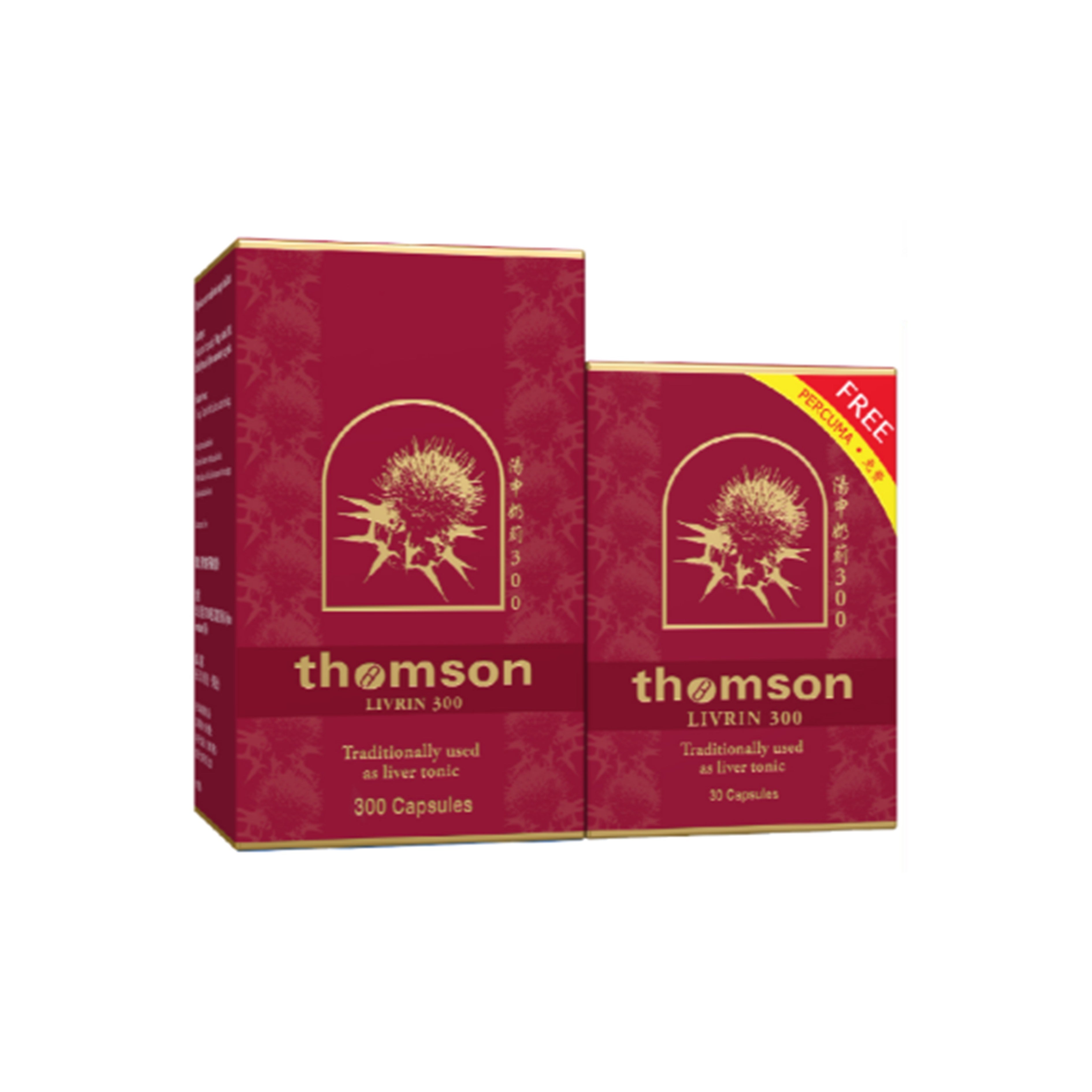 Thomson Livrin 300 Capsule 300's FOC 30's (Liver Tonic)