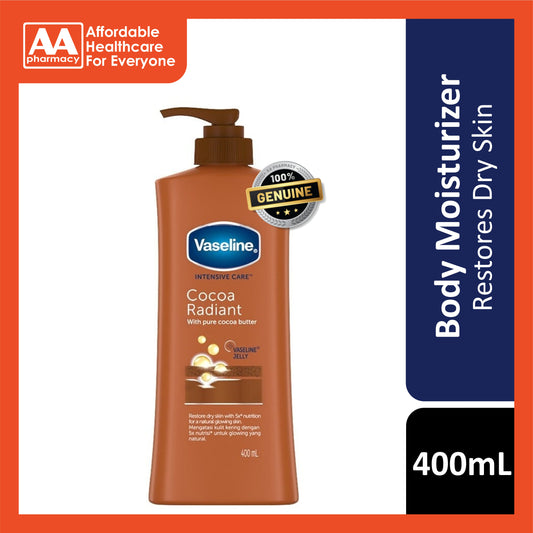Vaseline Intensive Care Cocoa Radiant with Pure Cocoa Butter + Vaseline Jelly Body Moisturizer 400mL