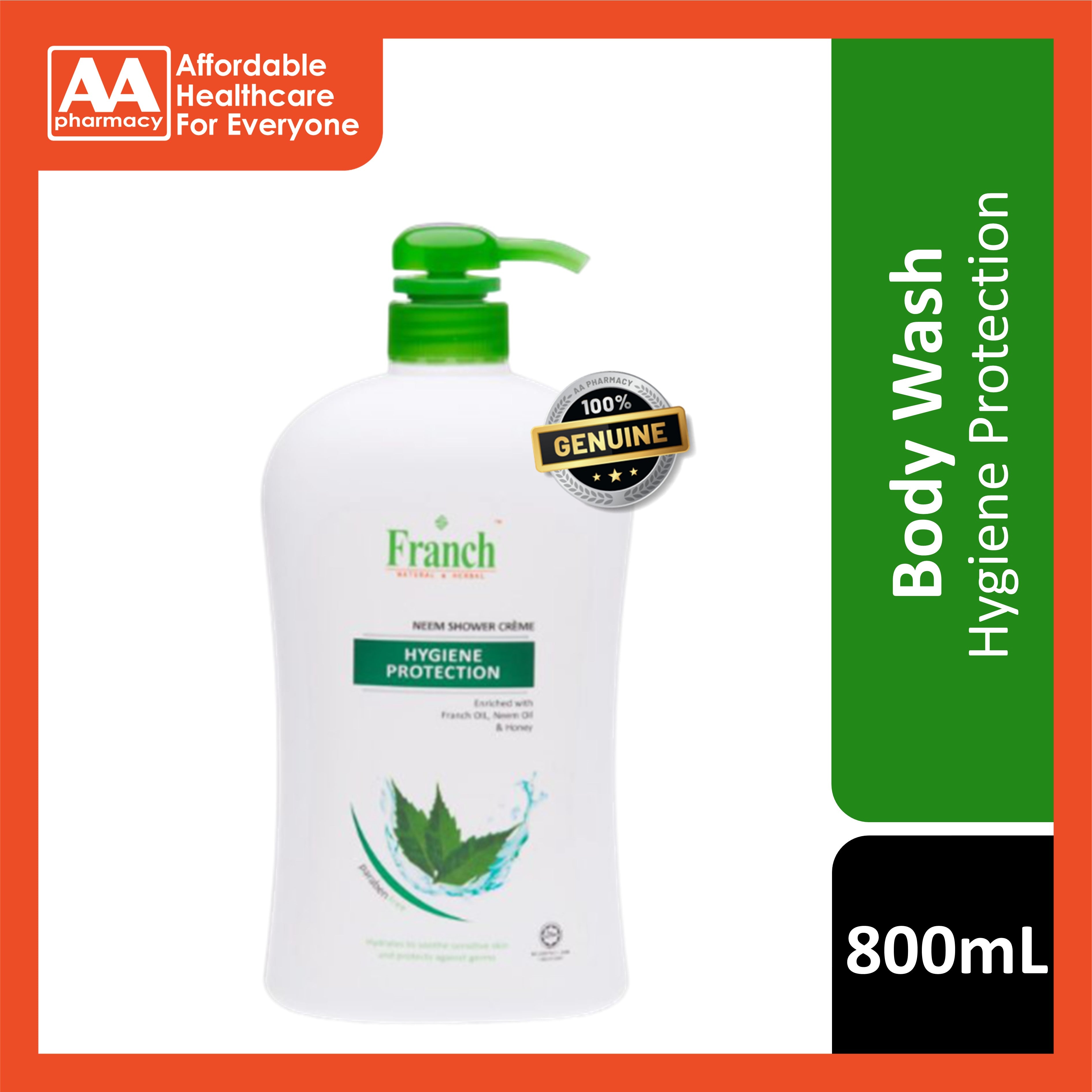 Franch Neem Shower Crème (Hygiene Protection) 800mL