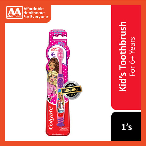 Colgate Barbie (Ultra Soft, Tongue Cleaner) Toothbrush 1's (For Children 6+ Years)