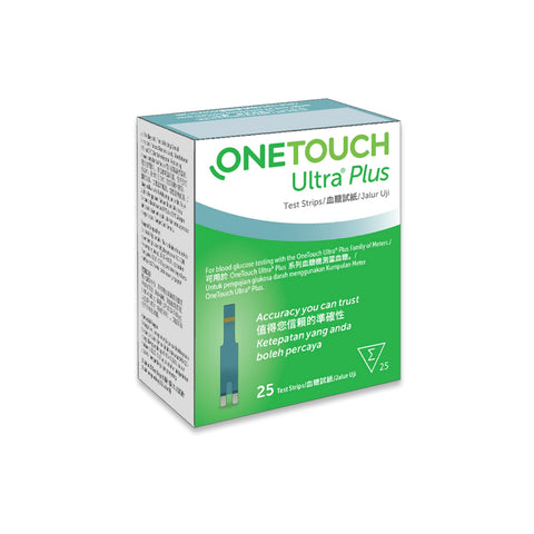 OneTouch Ultra Plus Blood Glucose Test Strip 25's