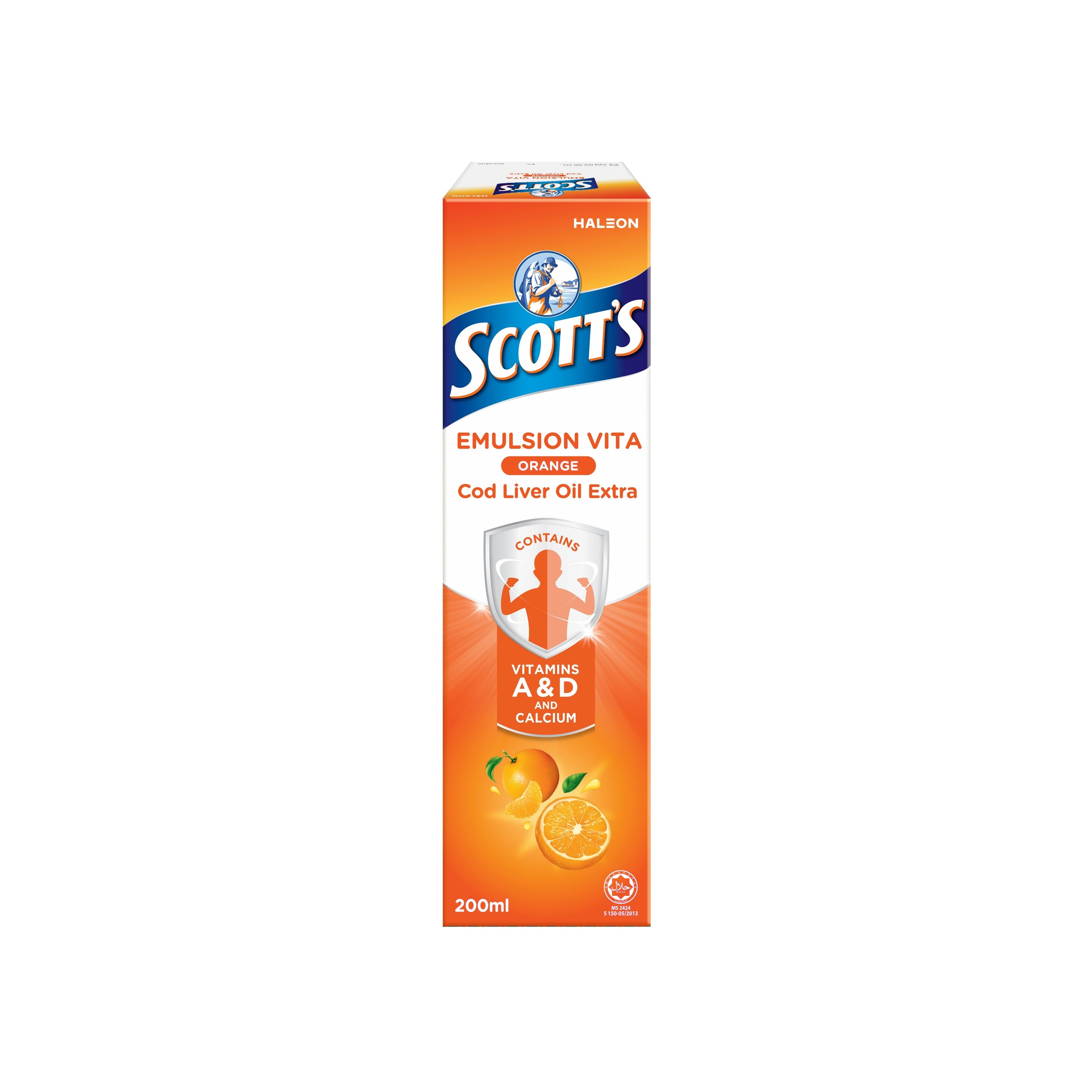 Scott's Cod Liver Oil Extra Emulsion Vita (Orange Flavour) 200mL