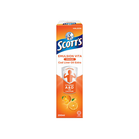 Scott's Cod Liver Oil Extra Emulsion Vita (Orange Flavour) 200mL